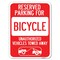 Signmission Reserved Parking for Bicycle Unauthorized Vehicles Towed Away Parking, A-1824-23131 A-1824-23131 - alternate 1